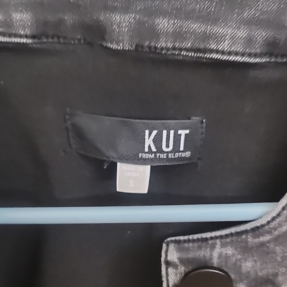 KUT BRAND- Size Small Women Black Denim Jacket - Picture 2 of 15
